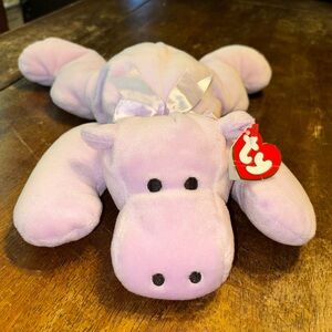 Ty Tubby Hippo Hippopotamus Pillow Pals Vintage 1996 Style 3012 Purple Toy Plush